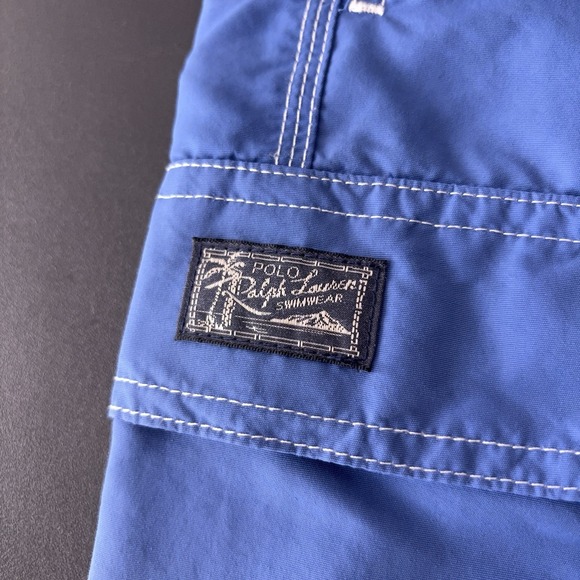 Polo Ralph Lauren Swim Trunks Mens Size Large Blue Drawstring Mesh Lined - Picture 3 of 5